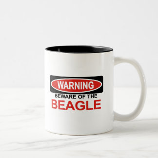 Beware Of Beagle Two-Tone Coffee Mug