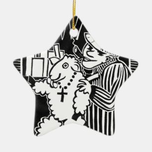 Beware of Capitalists in Sheep's Clothing Ceramic Ornament