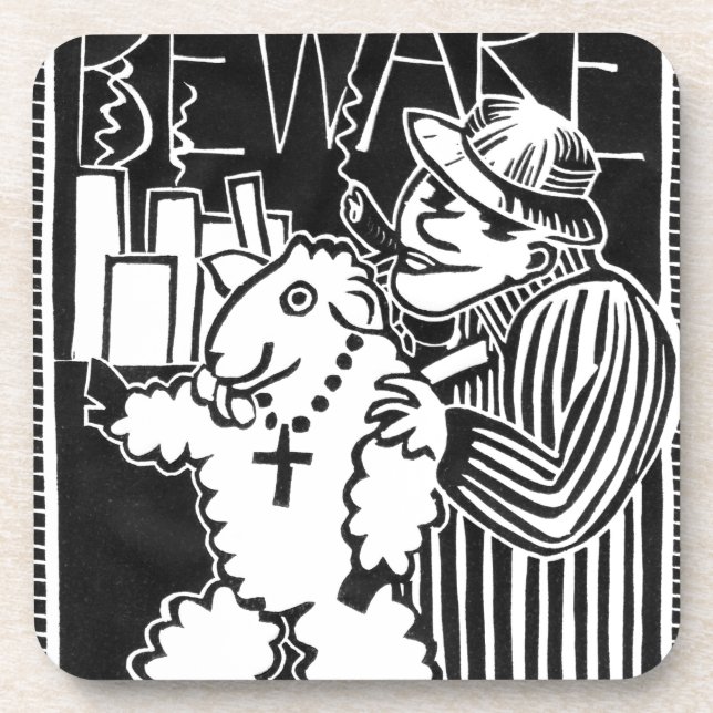Beware of Capitalists in Sheep's Clothing Coaster (Front)