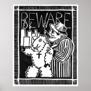 Beware of Capitalists in Sheep's Clothing! Protest Poster