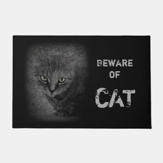 Beware of Cat Doormat (Front)