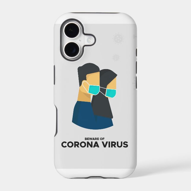 beware of coronavirus iphone case (Back)