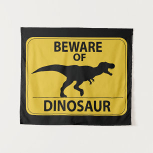 Beware of Dinosaur Tapestry