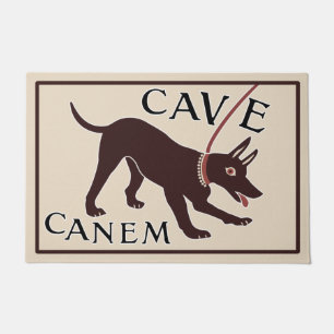 Beware of Dog "Cave Canem" Greco-Roman Image Doormat