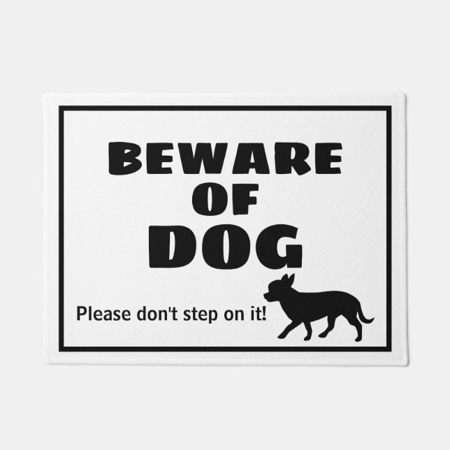 Beware of Dog - Don't Step On It Doormat (Front)