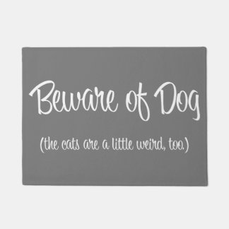 "Beware of Dog" Doormat
