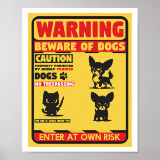 Beware of dogs poster