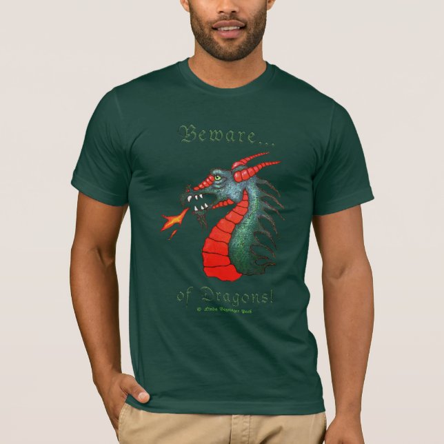 Beware of Dragons Mediaeval T-Shirt (Front)