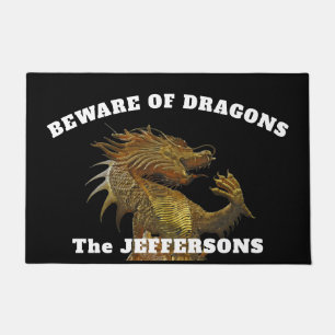 "Beware of Dragons" with Dragon Doormat