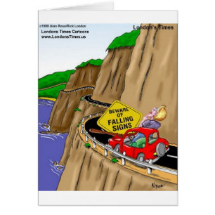Beware Of Falling Signs Funny Gifts Cards Tees Etc