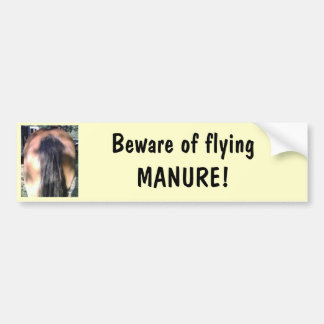 Beware of Flying Horse MANURE Bumper Sticker