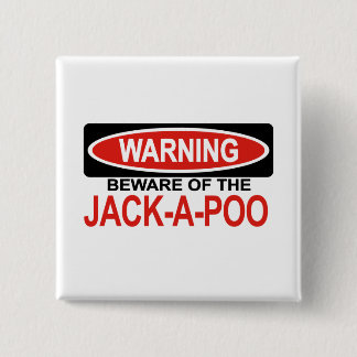 Beware Of Jack-A-Poo 15 Cm Square Badge