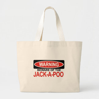 Beware Of Jack-A-Poo Large Tote Bag