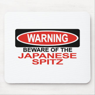 Beware Of Japanese Spitz Mouse Pad