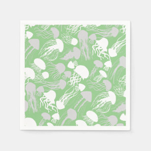 Beware of Jellyfish.w.b Napkin