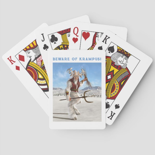 Beware of Krampus! Playing Cards (Back)