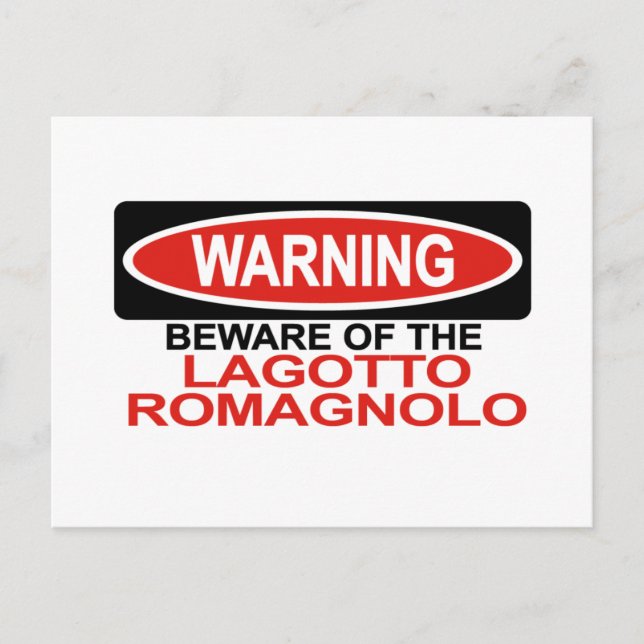 Beware Of Lagotto Romagnolo Postcard (Front)