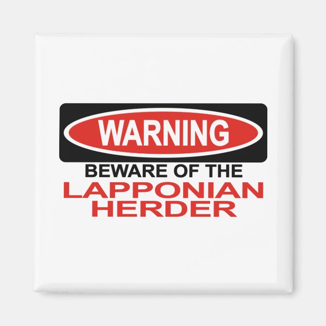 Beware Of Lapponian Herder Magnet (Front)