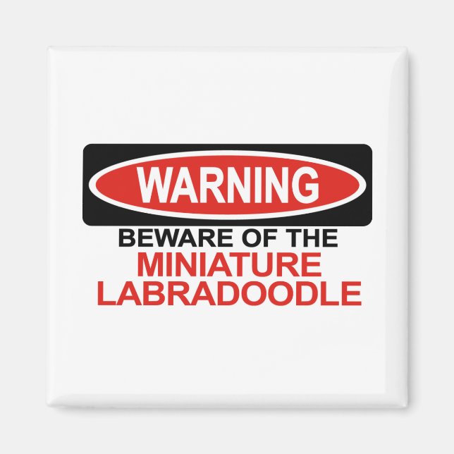 Beware Of Miniature Labradoodle Magnet (Front)