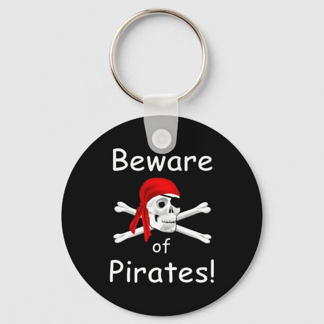 Beware of Pirates Keychain (Front)
