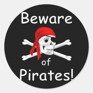 Beware of Pirates Sticker
