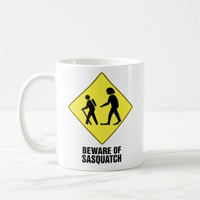 Beware of Sasquatch Coffee Mug (Left)
