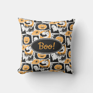 Beware of the cat! cushion