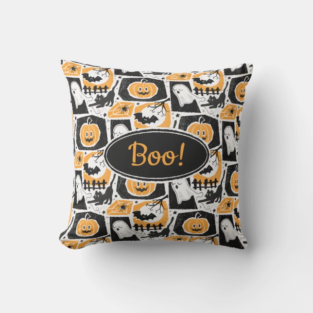 Beware of the cat! cushion (Front)