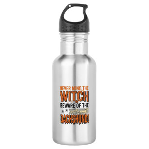 Beware Of The Dachshund Halloween Witch Shirt_1 532 Ml Water Bottle