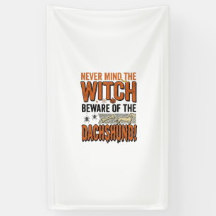 Beware Of The Dachshund Halloween Witch Shirt_1 Banner