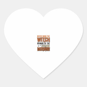 Beware Of The Dachshund Halloween Witch Shirt_1 Heart Sticker