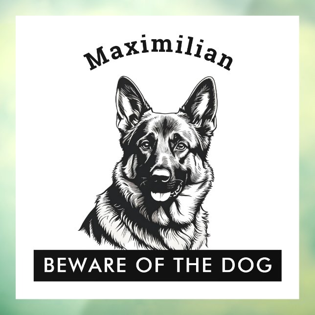 Beware of the Dog German Shepherd Personalized (Sheet 3)