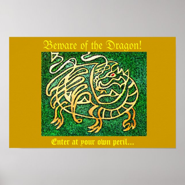 Beware of the Dragon Poster (Front)