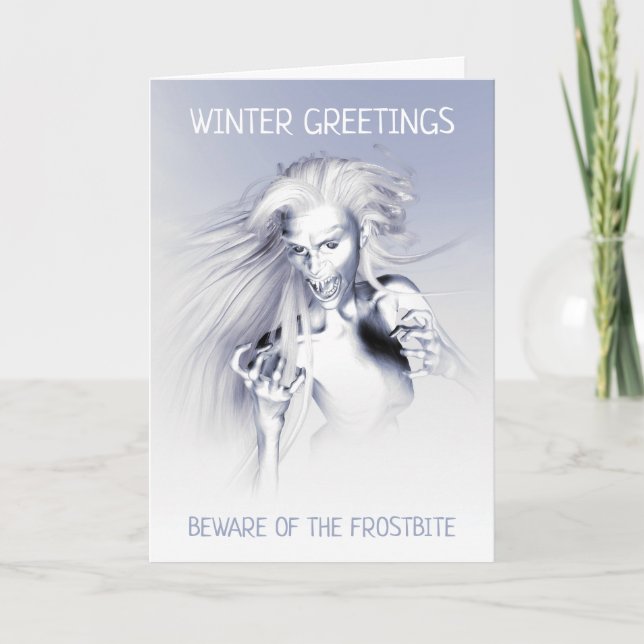 Beware of the Frostbite. Ice vampire Card (Front)