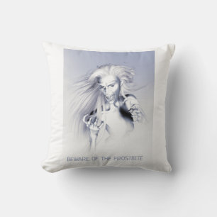 Beware of the Frostbite. Ice vampire Cushion