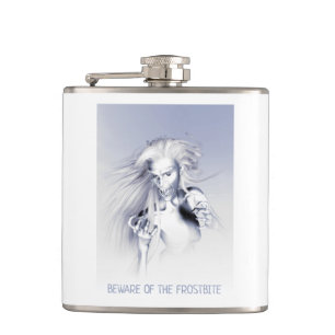 Beware of the Frostbite. Ice vampire Hip Flask