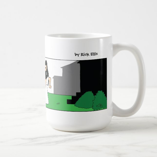 Beware of the god coffee mug (Right)