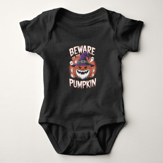 Beware of the pumpkin Halloween Baby Bodysuit
