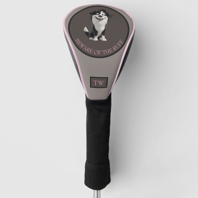 Beware of the Ruff Custom Golf Head Cover (Front)