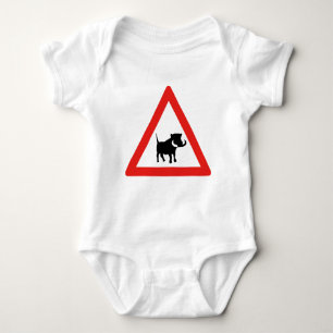 Beware of Warthogs, Traffic Sign, South Africa Baby Bodysuit
