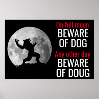 Beware of Werewolf Poster