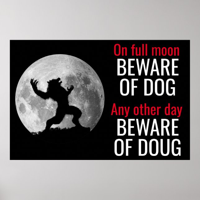 Beware of Werewolf Poster (Front)