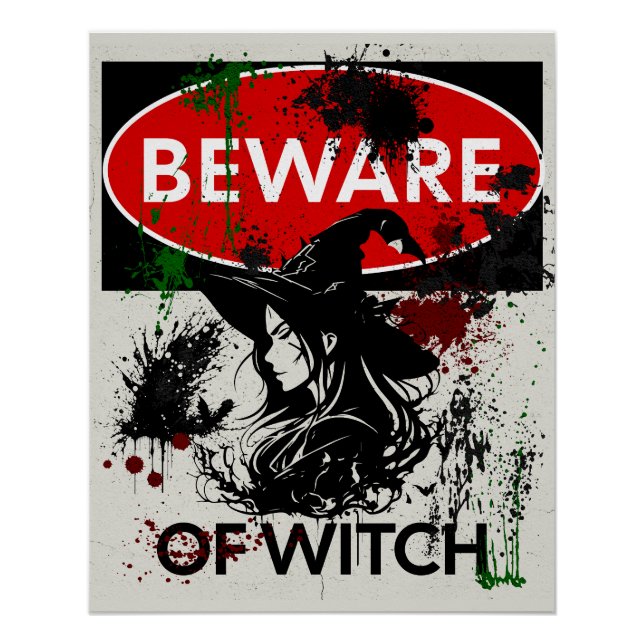  Beware of Witch Sign (Front)
