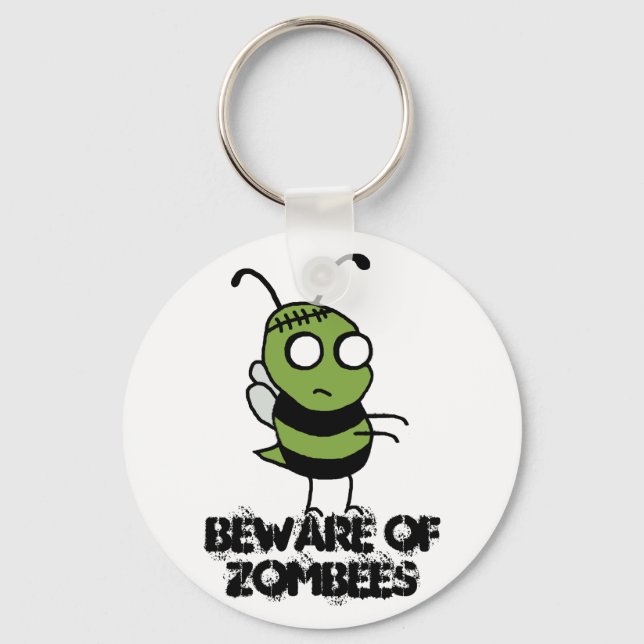 Beware of Zombees Keychain (Front)