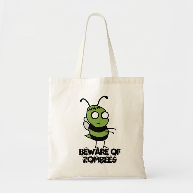 Beware of Zombees Tote Bag (Front)