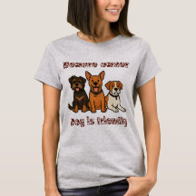 Beware Owner Dog Is Friendly | Funny Dog Lover 