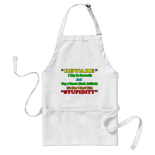Beware Sarcastic Standard Apron (Front)