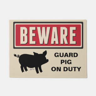 Beware Sign Doormat