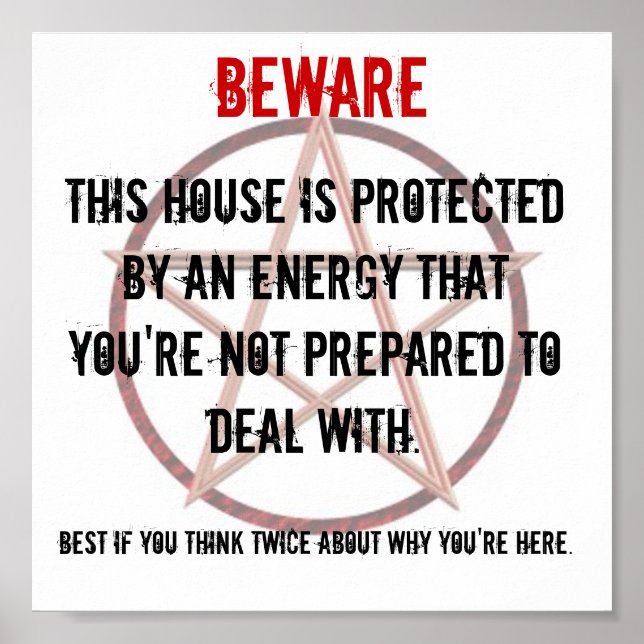 BEWARE Sign For Property Owners (Front)