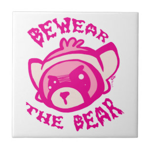 BEWARE THE BEAR Pullover Ceramic Tile